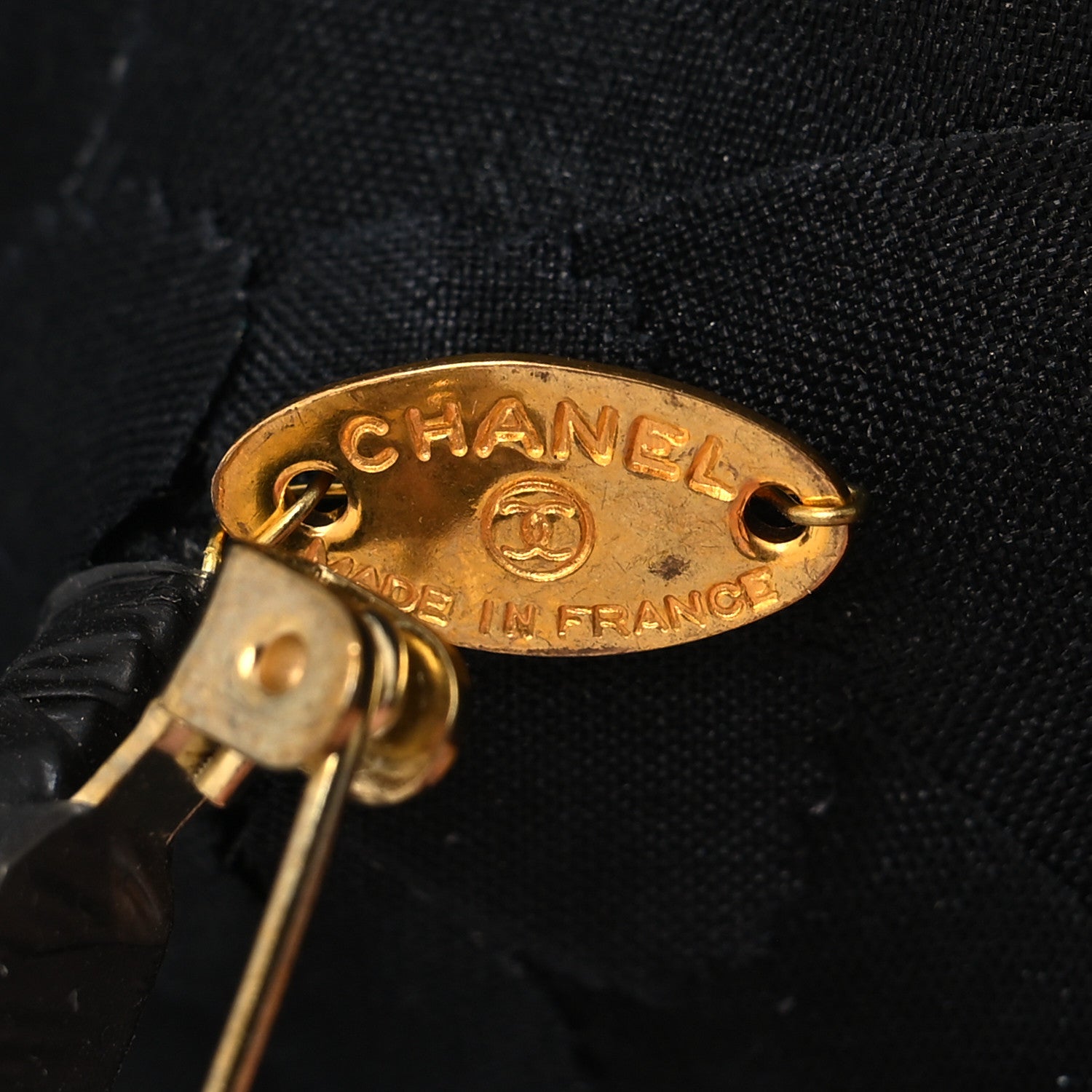 Chanel Silk Taffeta Camellia Brooch Pin Black 4 of 4