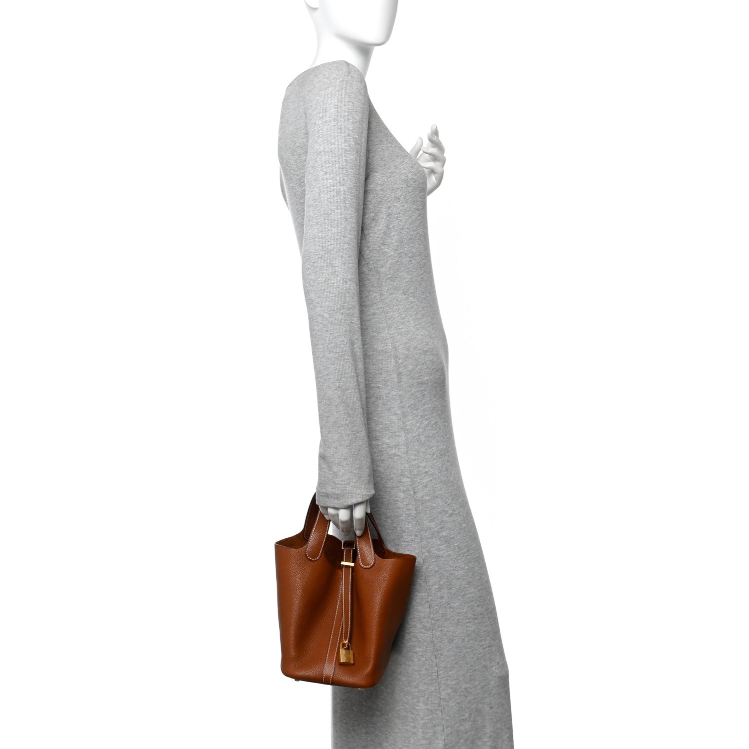 Hermes Barenia Faubourg Picotin Lock 18 PM Fauve 2 of 14