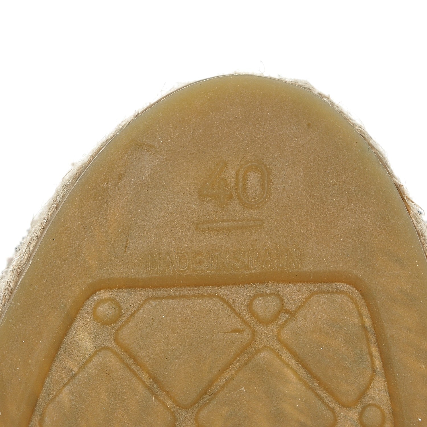 Chanel Toile Sequin CC Espadrilles 40 Beige Black 6 of 6