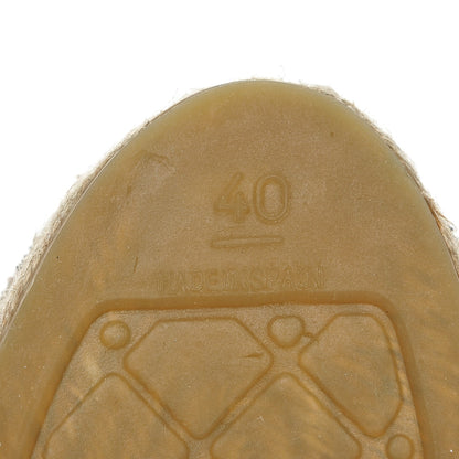 Chanel Toile Sequin CC Espadrilles 40 Beige Black 6 of 6