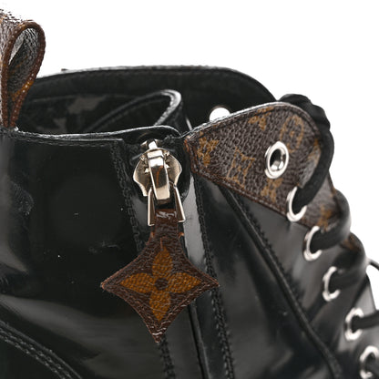Louis Vuitton Glazed Calfskin Monogram Star Trail Ankle Boots 39 Black 10 of 13