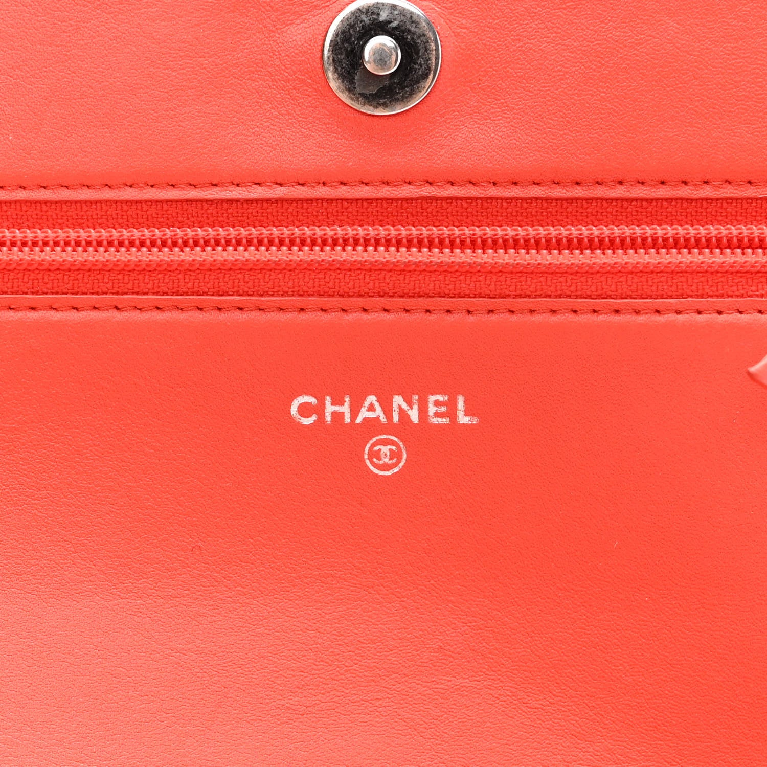 Chanel Calfskin Chevron Quilted Braided Boy Wallet On Chain WOC Orange 6 of 16
