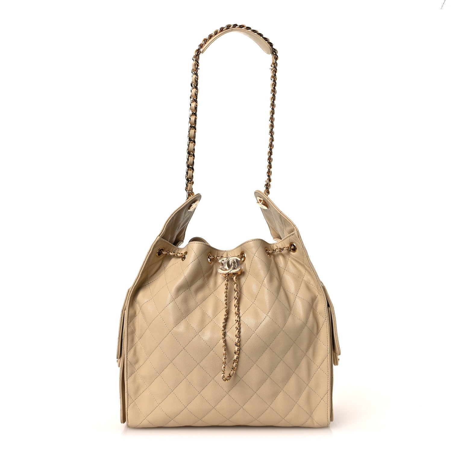 Chanel Caviar Quilted Medium Chanel 25 Handbag Beige 1 of 14