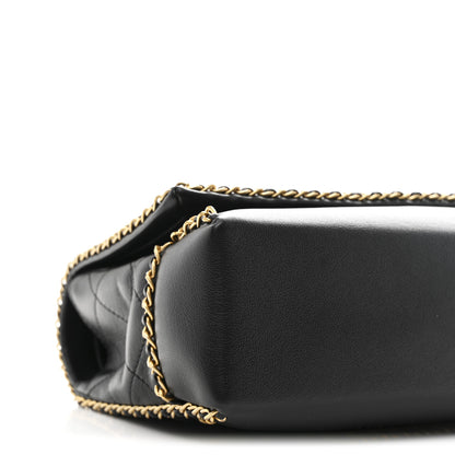 Chanel Calfskin Stitched Chain Flap Black 9 of 11