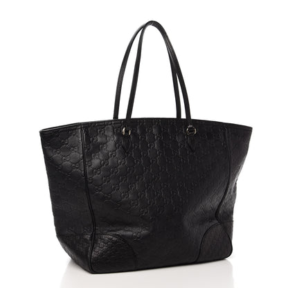 Gucci Guccissima Medium Bree Zippered Tote Black 3 of 13