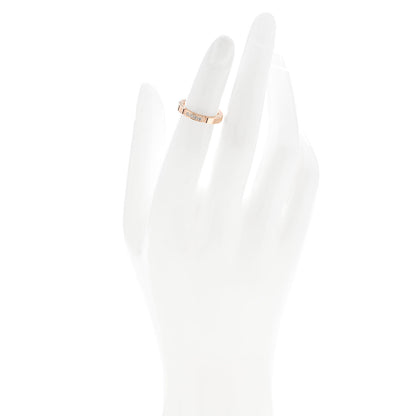 Cartier 18K Pink Gold Diamond Maillon Panthere Wedding Band Ring 46 3.75 2 of 5