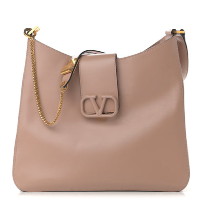 Valentino Garavani Smooth Calfskin VSling Hobo Bag Camel Rose 1 of 11