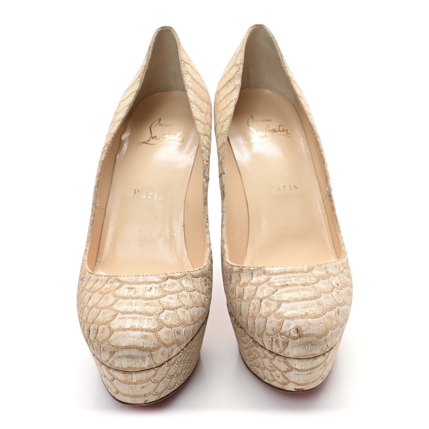 Cork Snake Print Bianca 140 Pumps 36.5 Beige