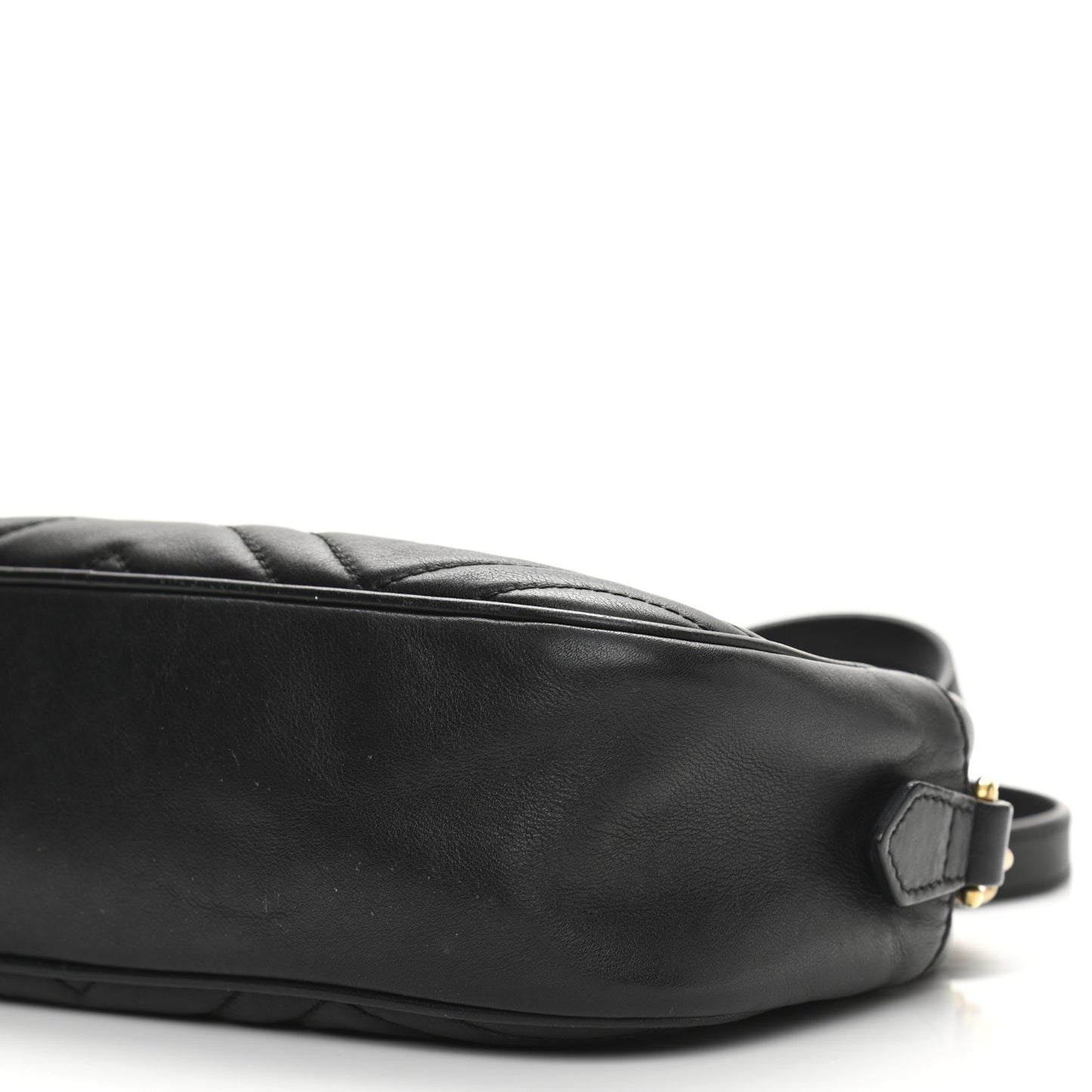 Calfskin Matelasse Small GG Marmont Chain Shoulder Bag Black