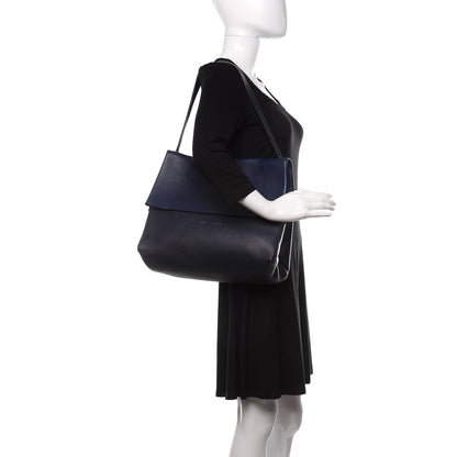Celine Calfskin All Soft Shoulder Bag Indigo 2 of 15