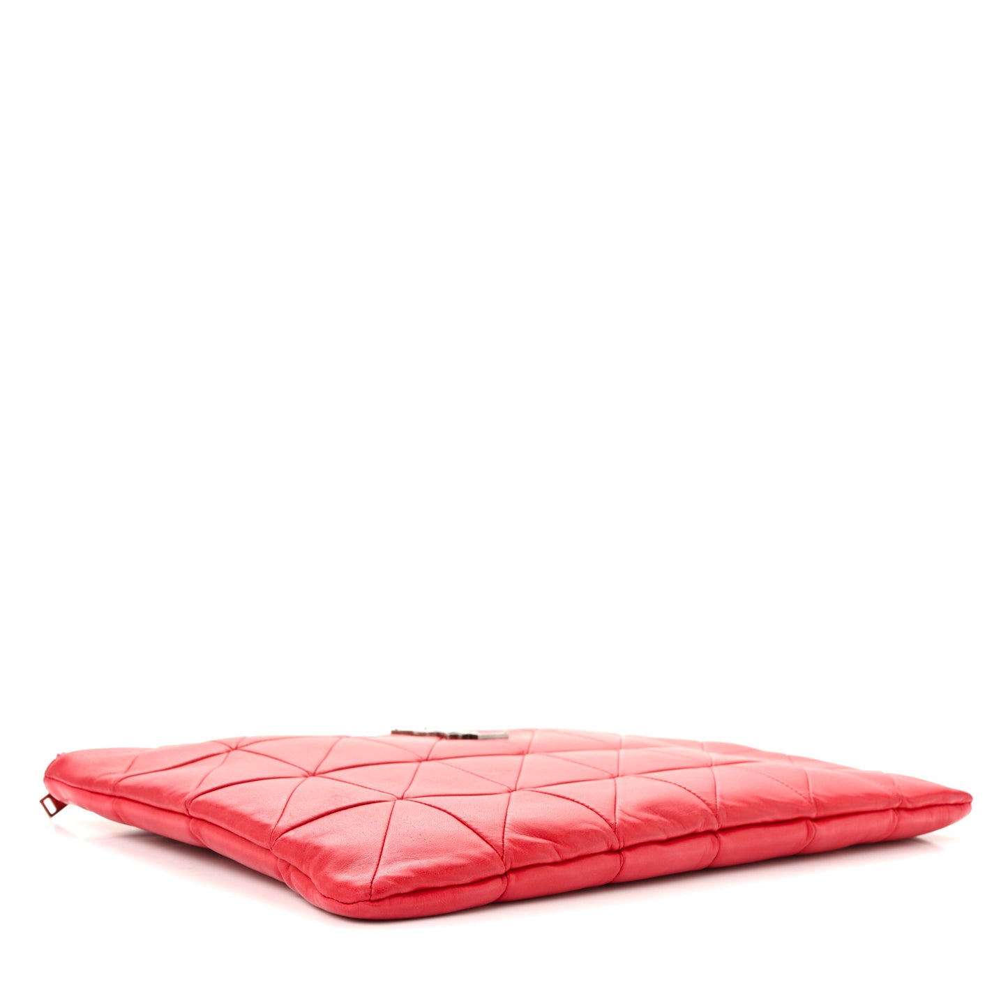 Lambskin Patchwork Monogram Jamie Document Holder Red