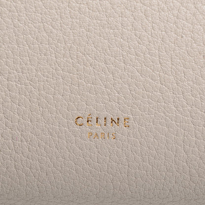 Celine Grained Calfskin Small Tie Knot Tote Chalk 9 of 9