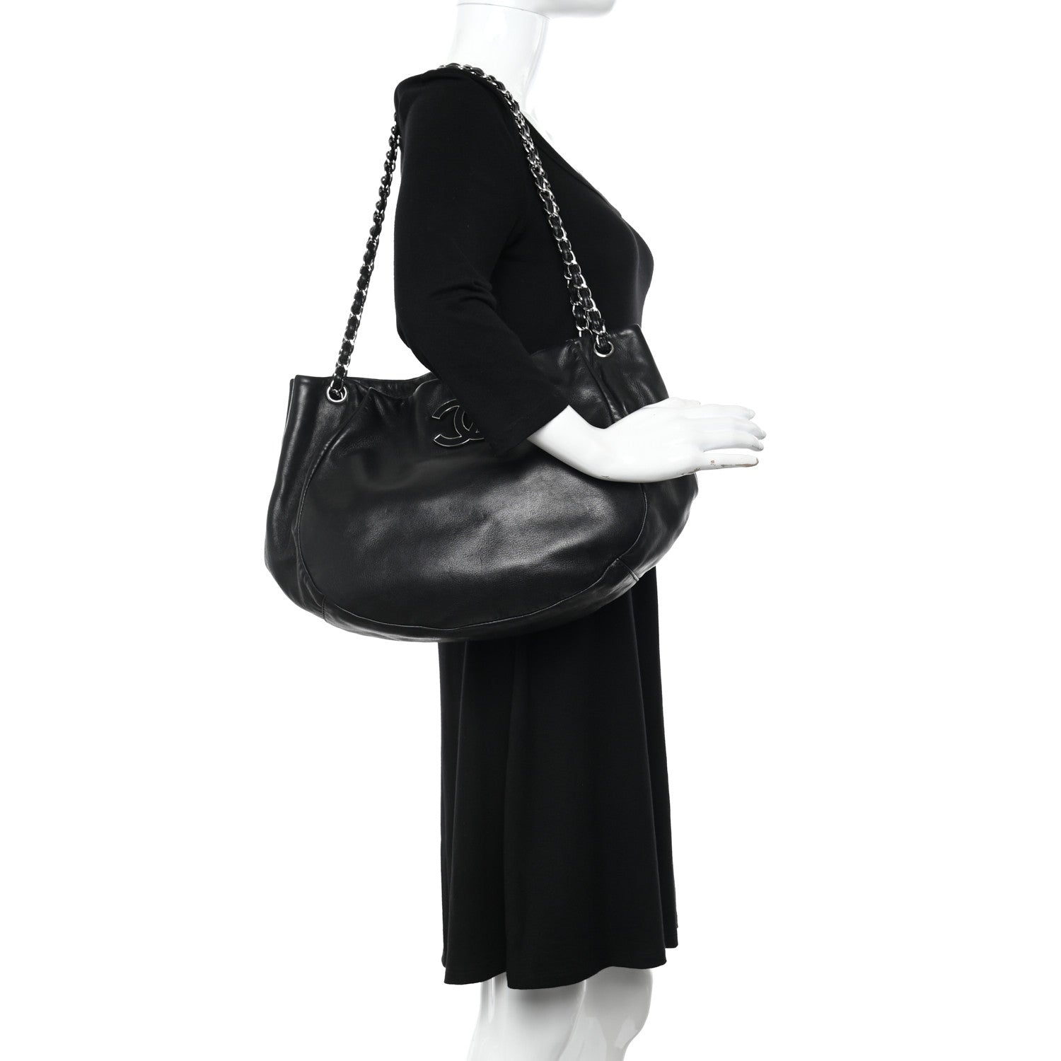 Chanel Lambskin Sensual Hobo Black 2 of 12