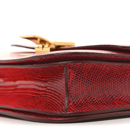 Celine Lizard Medium Classic Box Flap Bag Ruby 9 of 12