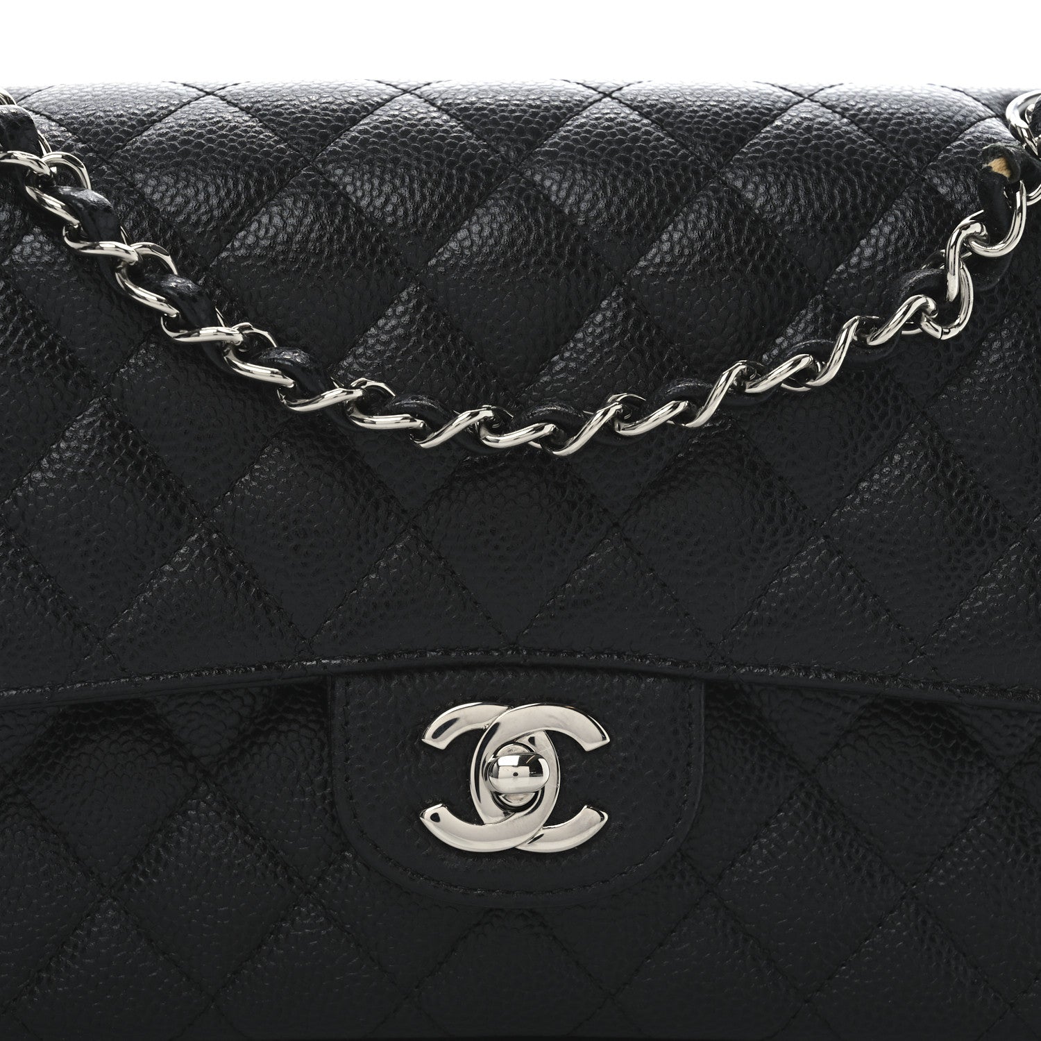 Chanel Caviar Quilted Medium Double Flap Black 8 of 10