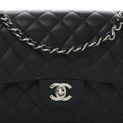 Chanel Caviar Quilted Medium Double Flap Black 8 of 10