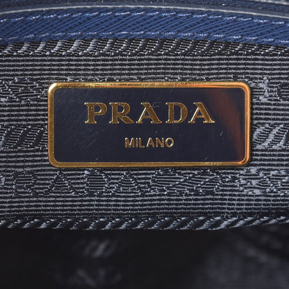 Prada Saffiano Mini Galleria Double Zip Tote Bleuette 6 of 7