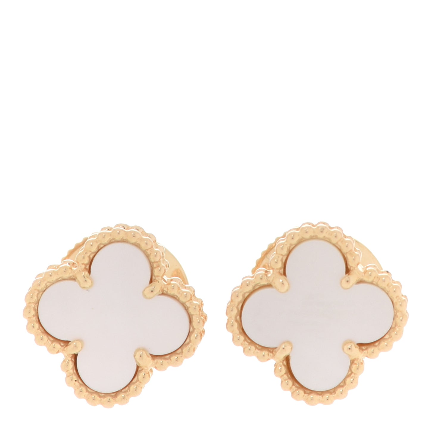 18K Yellow Gold Mother of Pearl Sweet Alhambra Earrings