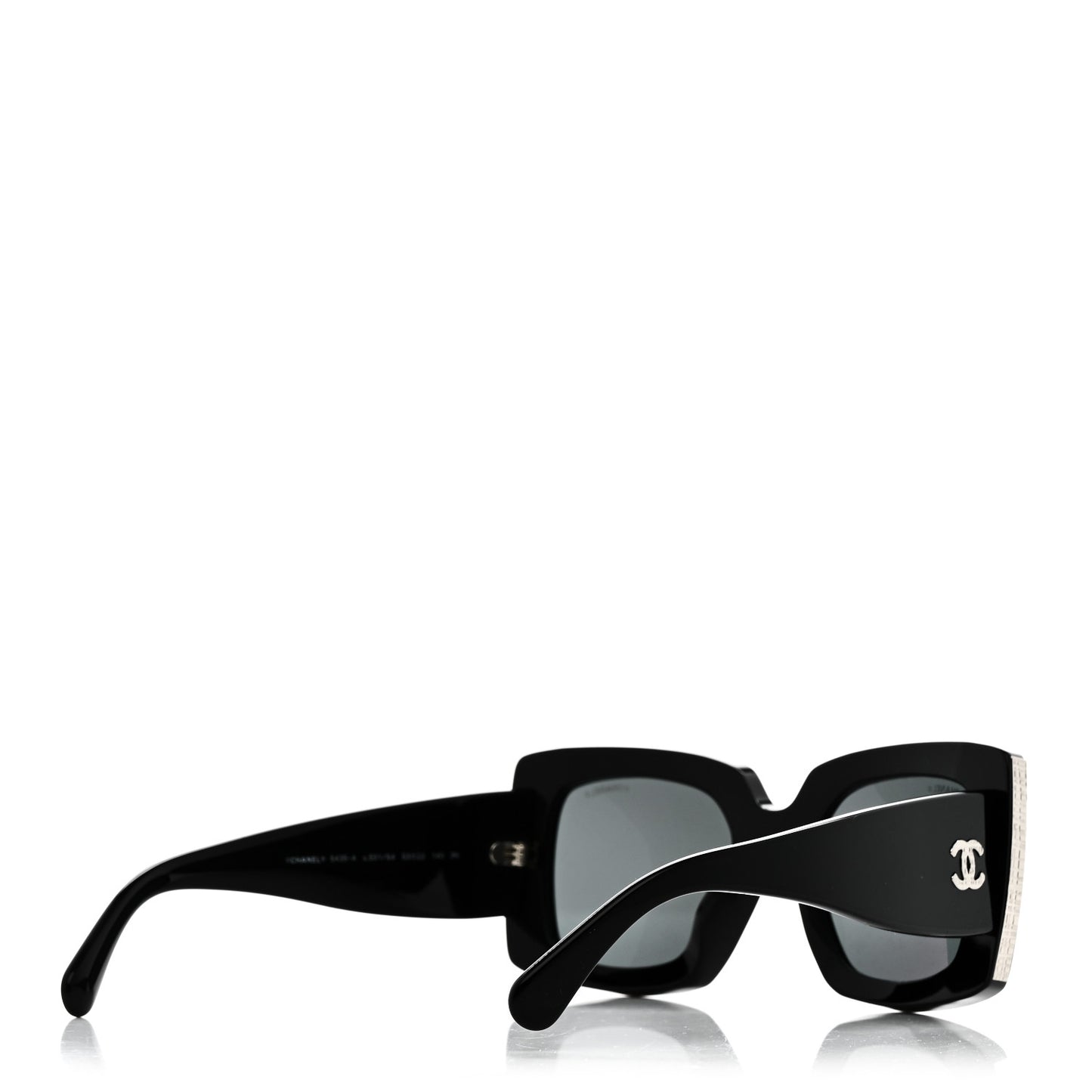 Acetate Rectangle Sunglasses 5435-A Black