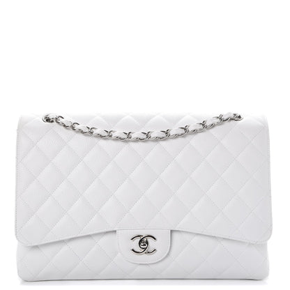 Chanel Caviar Maxi Single Flap White 1 of 13