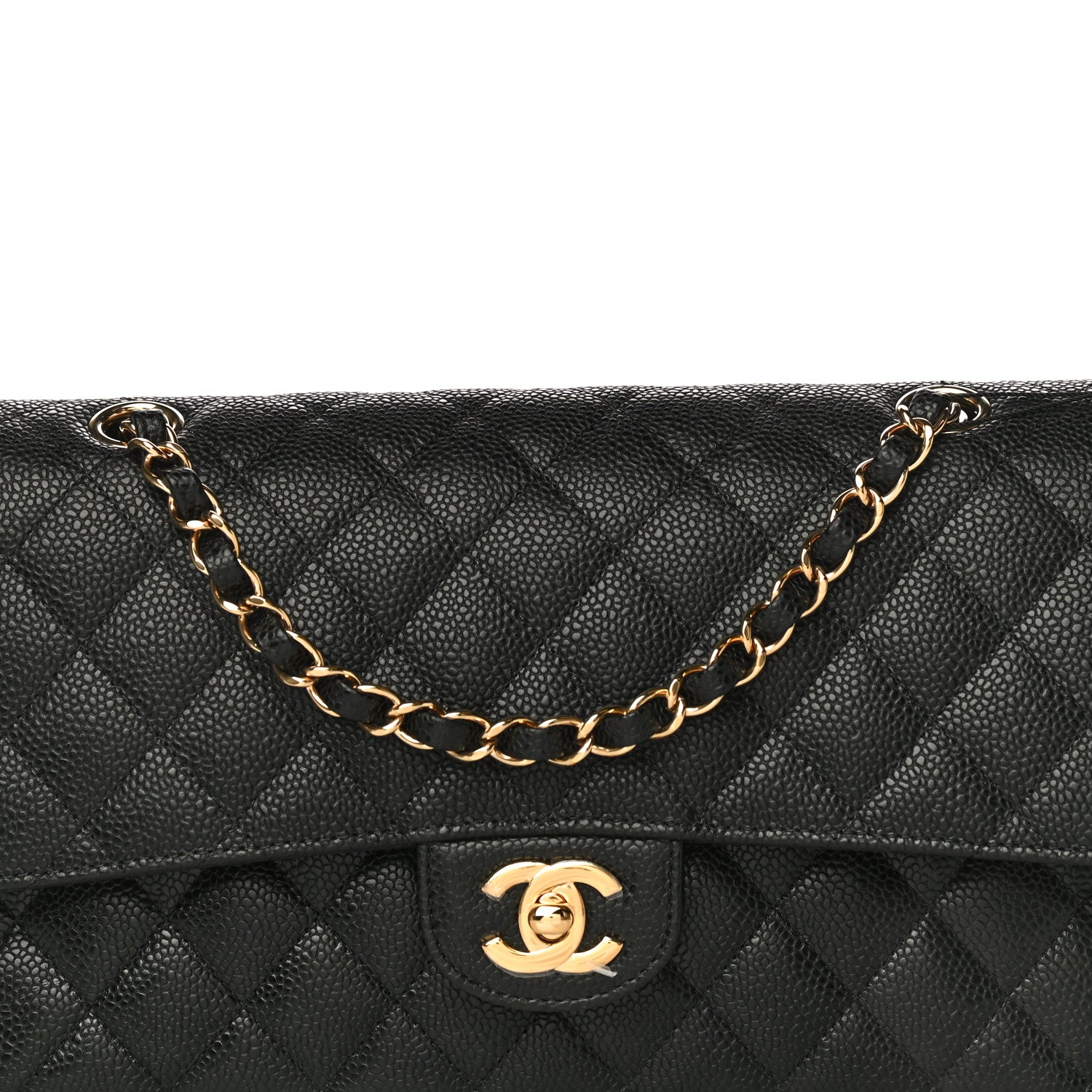 Chanel Caviar Quilted Medium Double Flap Black 8 of 11