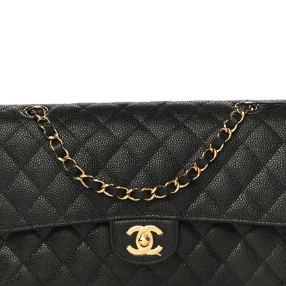 Chanel Caviar Quilted Medium Double Flap Black 8 of 11