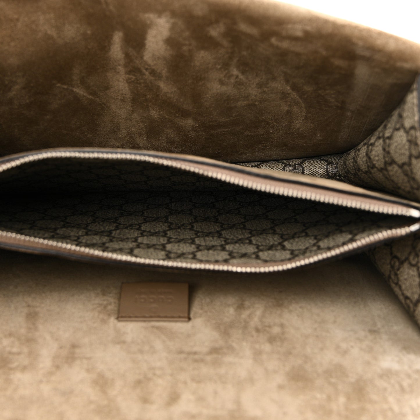 GG Supreme Monogram Medium Dionysus Shoulder Bag Taupe