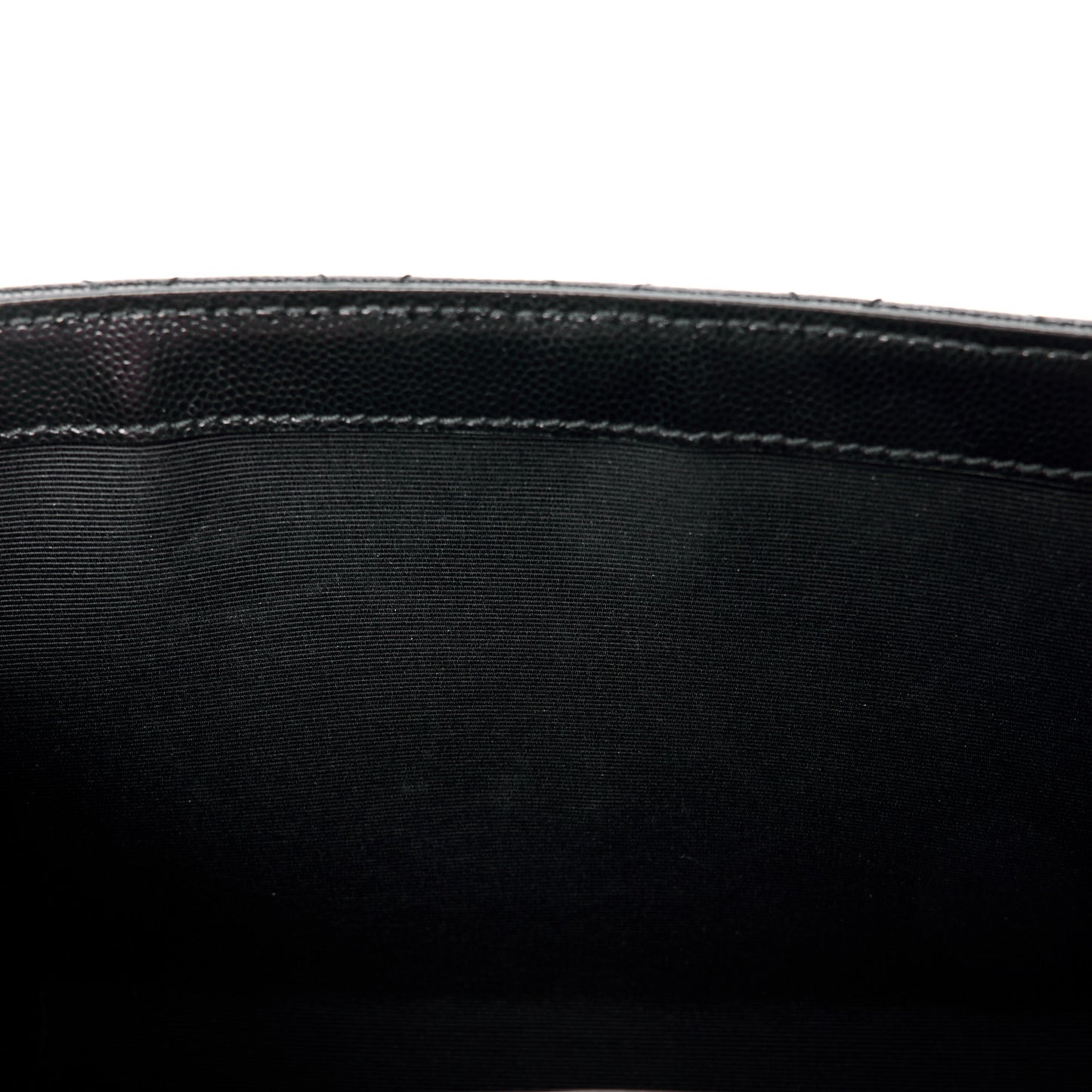 SAINT LAURENT Grain De Poudre Textured Mixed Matelasse Triquilt Medium Monogram Satchel Black