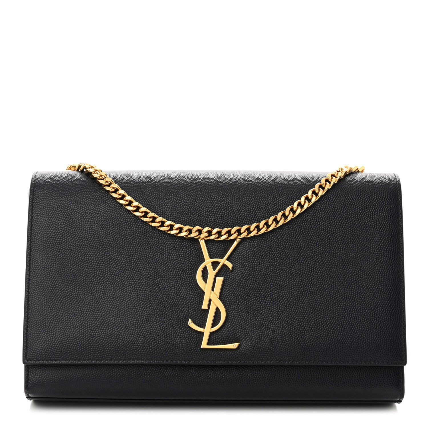 Saint Laurent Grain De Poudre Medium Classic Monogram Kate Satchel Deep Marine 1 of 13