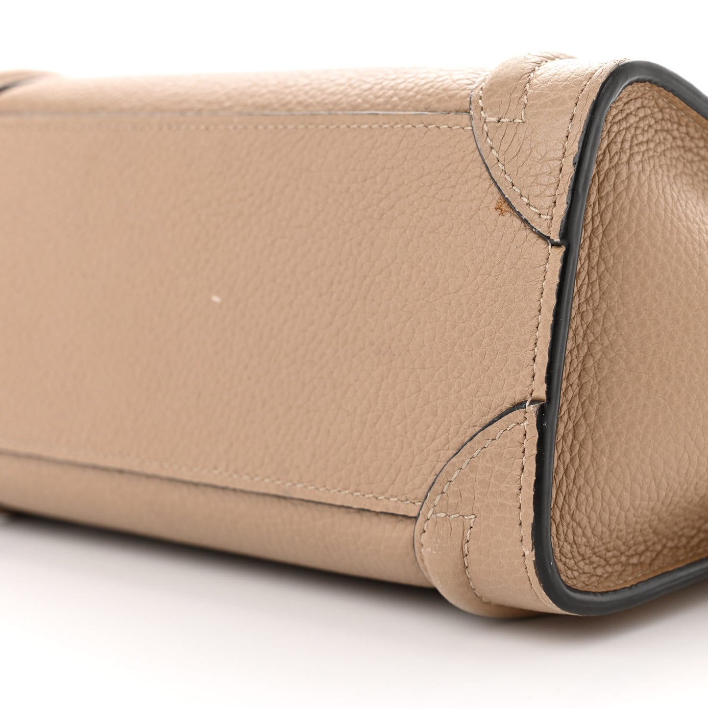 Drummed Calfskin Nano Luggage Dune