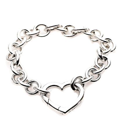 Tiffany Sterling Silver Open Heart Clasp Bracelet 1 of 3