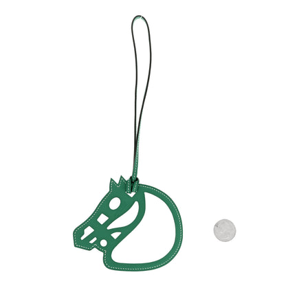 Hermes Swift Paddock Cheval Horse Bag Charm Vert Vertigo 2 of 4