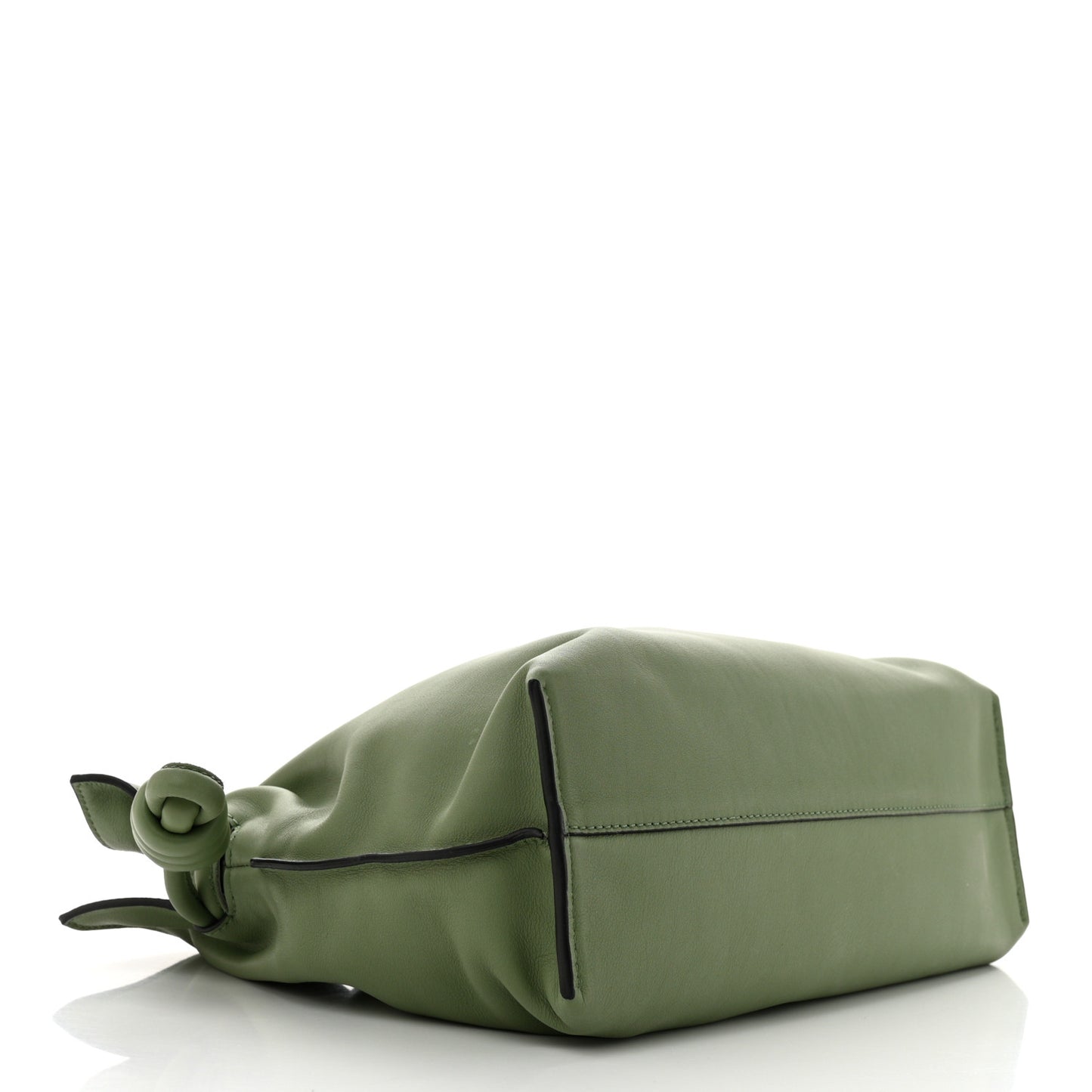 Calfskin Small Flamenco Knot Bag Avocado Green