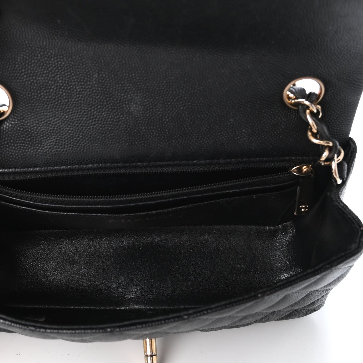 Caviar Quilted Mini Rectangular Flap Black
