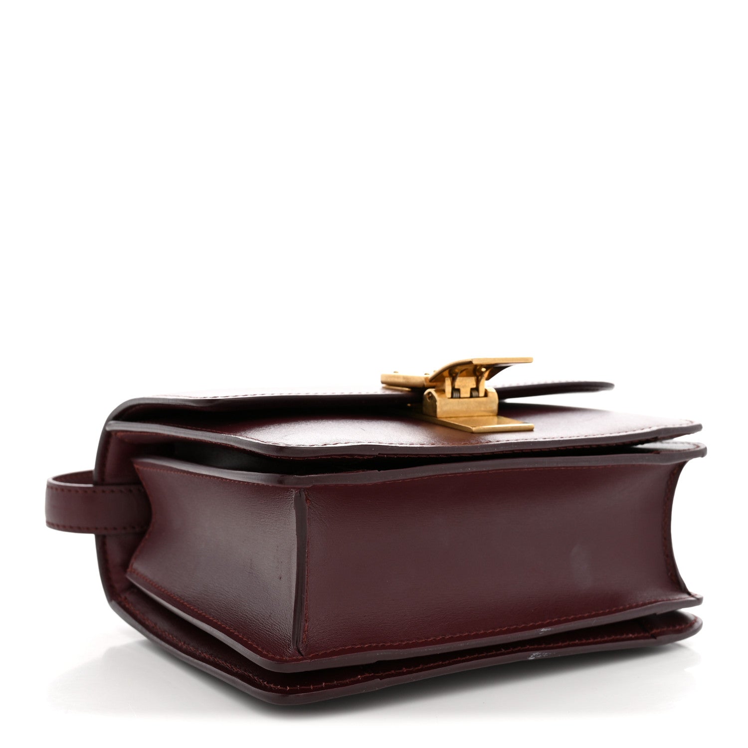 Celine Box Calfskin Small Classic Box Flap Bag Burgundy 3 of 11