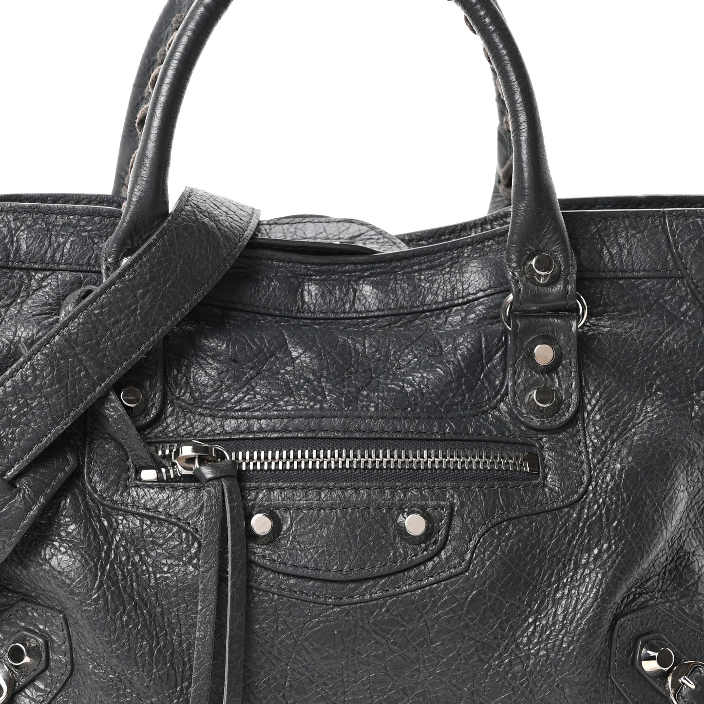 Agneau Classic Silver Hardware S City Gris Fossile
