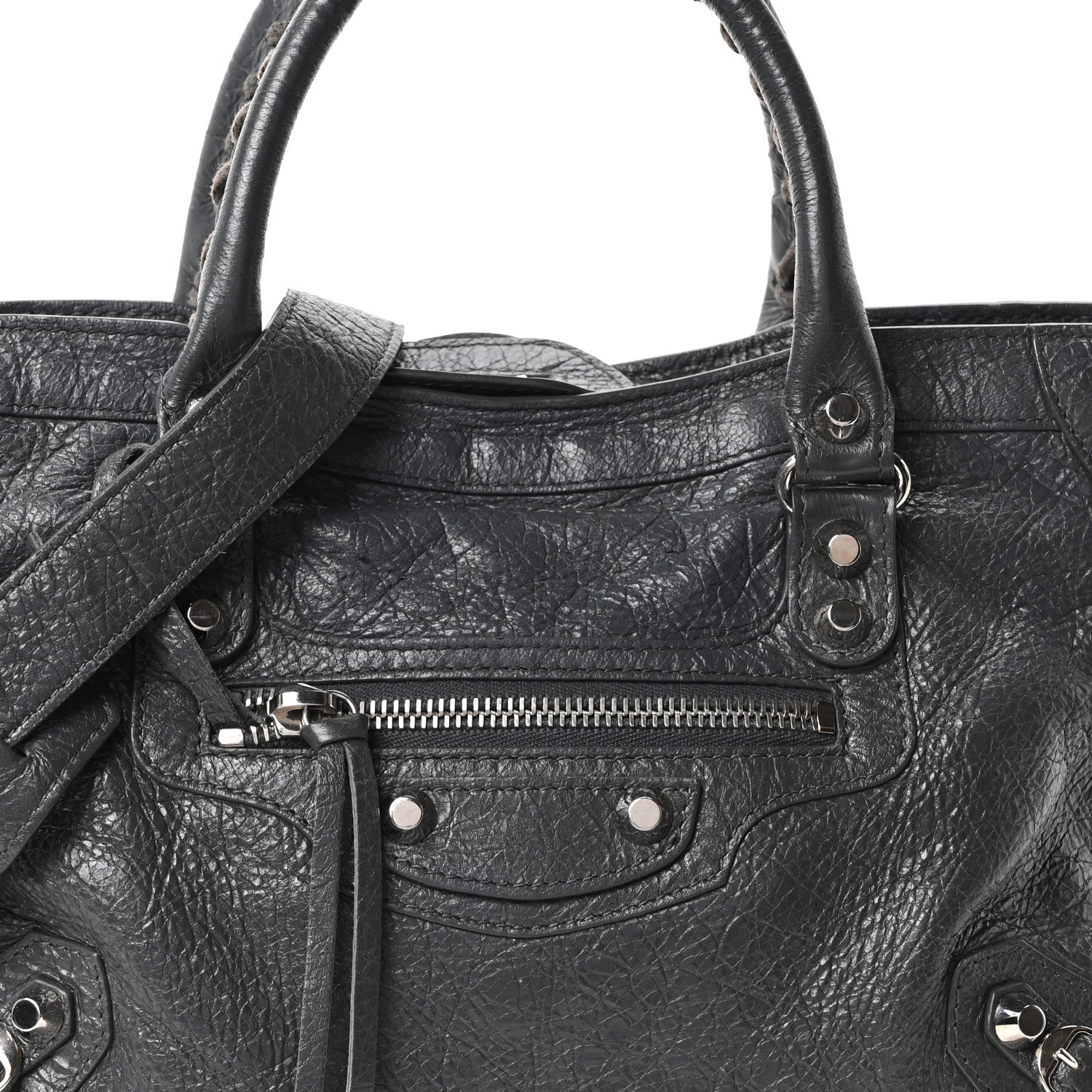 Balenciaga Agneau Classic Silver Hardware S City Gris Fossile 9 of 11