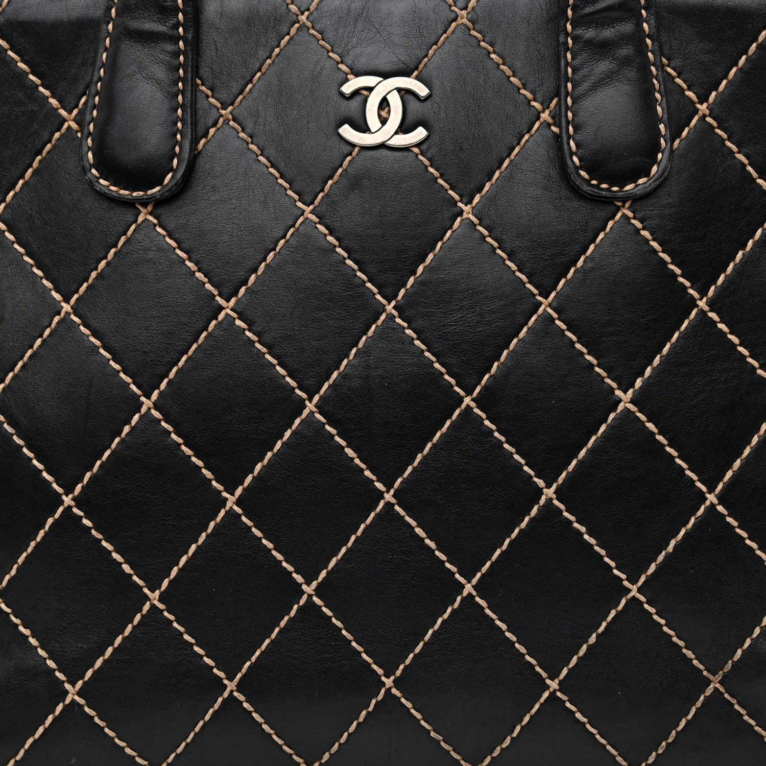 Chanel Calfskin Wild Stitch Large Tote Black 7 of 12