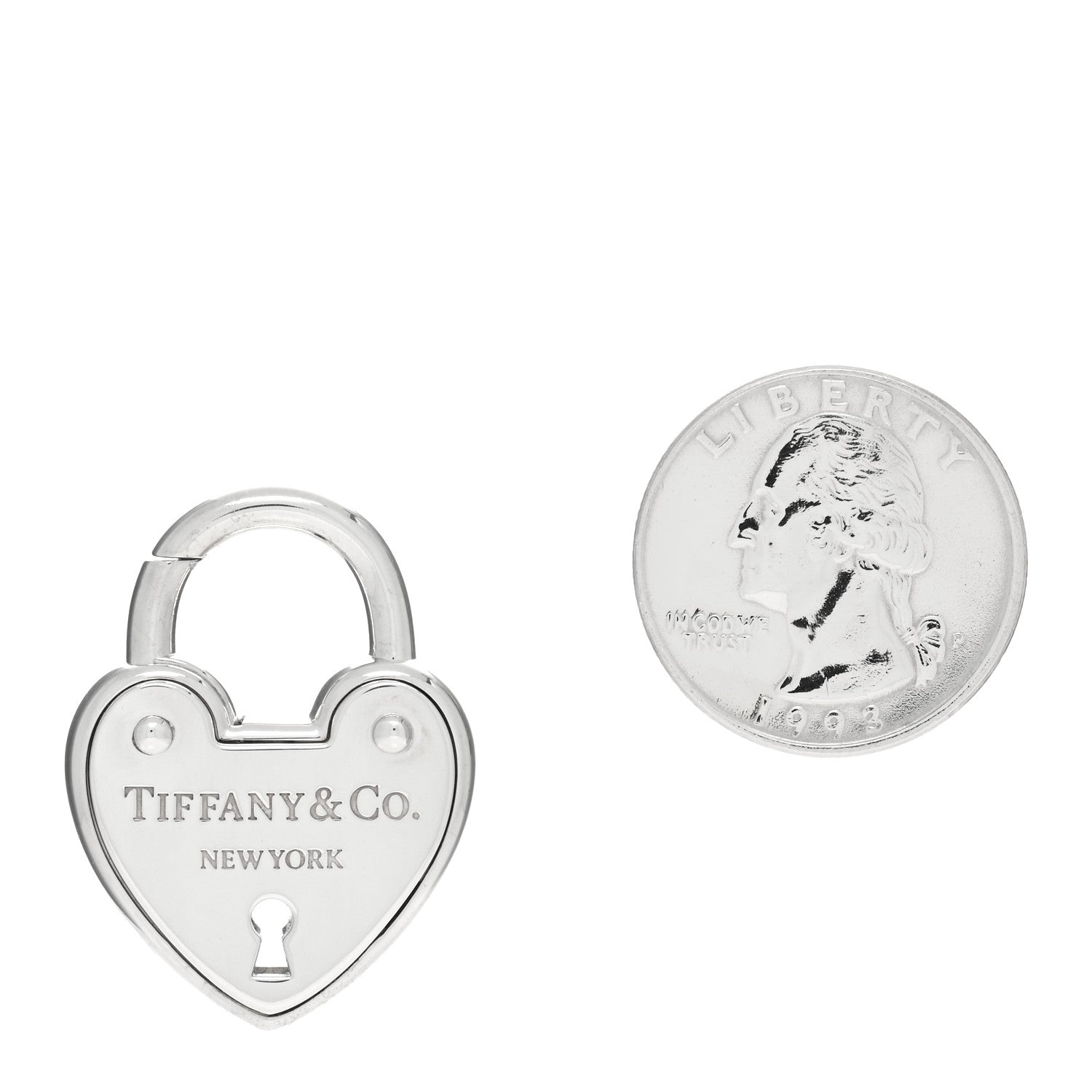 Tiffany Sterling Silver Heart Lock Pendant 2 of 3