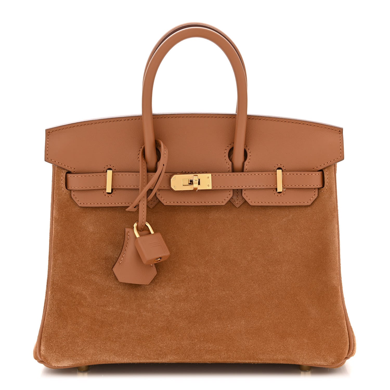 Hermes Veau Doblis Swift Grizzly Birkin 25 Gold 1 of 12
