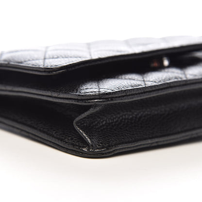 Chanel Caviar Quilted Wallet On Chain WOC Black 10 of 13