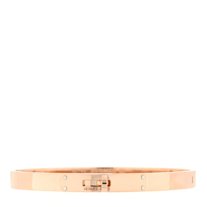 Hermes 18K Rose Gold Diamond PM Kelly Bracelet SH 1 of 3