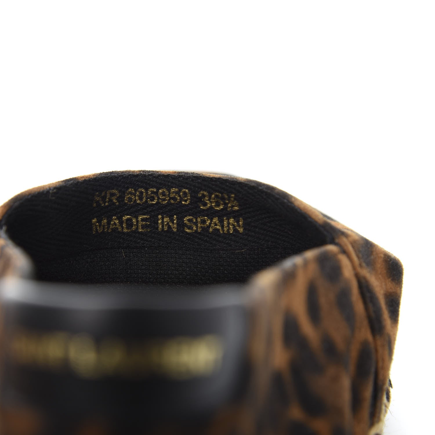 Saint Laurent Calfskin Suede Leopard Print Espadrilles 36.5 9 of 10