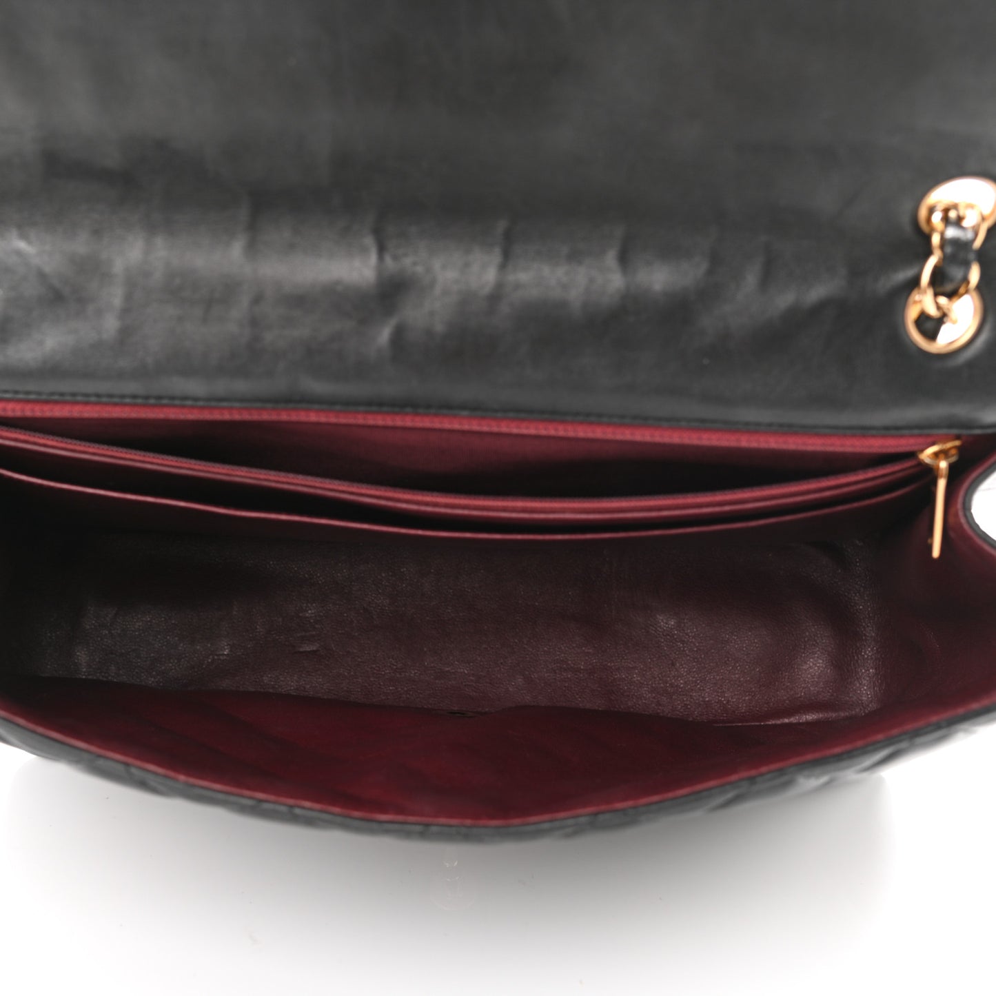 Lambskin Quilted Maxi Single Flap Black