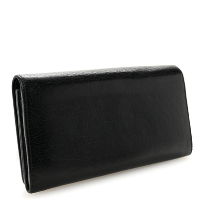 Balenciaga Agneau Giant 12 Gold Hardware Money Wallet Black 3 of 6