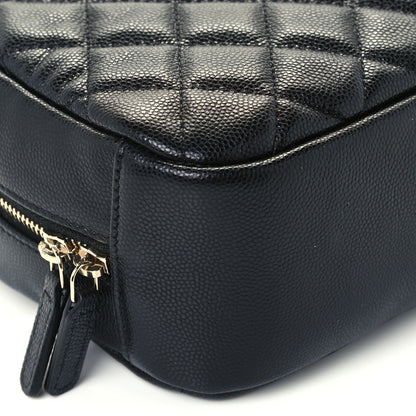 Chanel Caviar Quilted Curvy Pouch Cosmetic Case Black 8 of 10