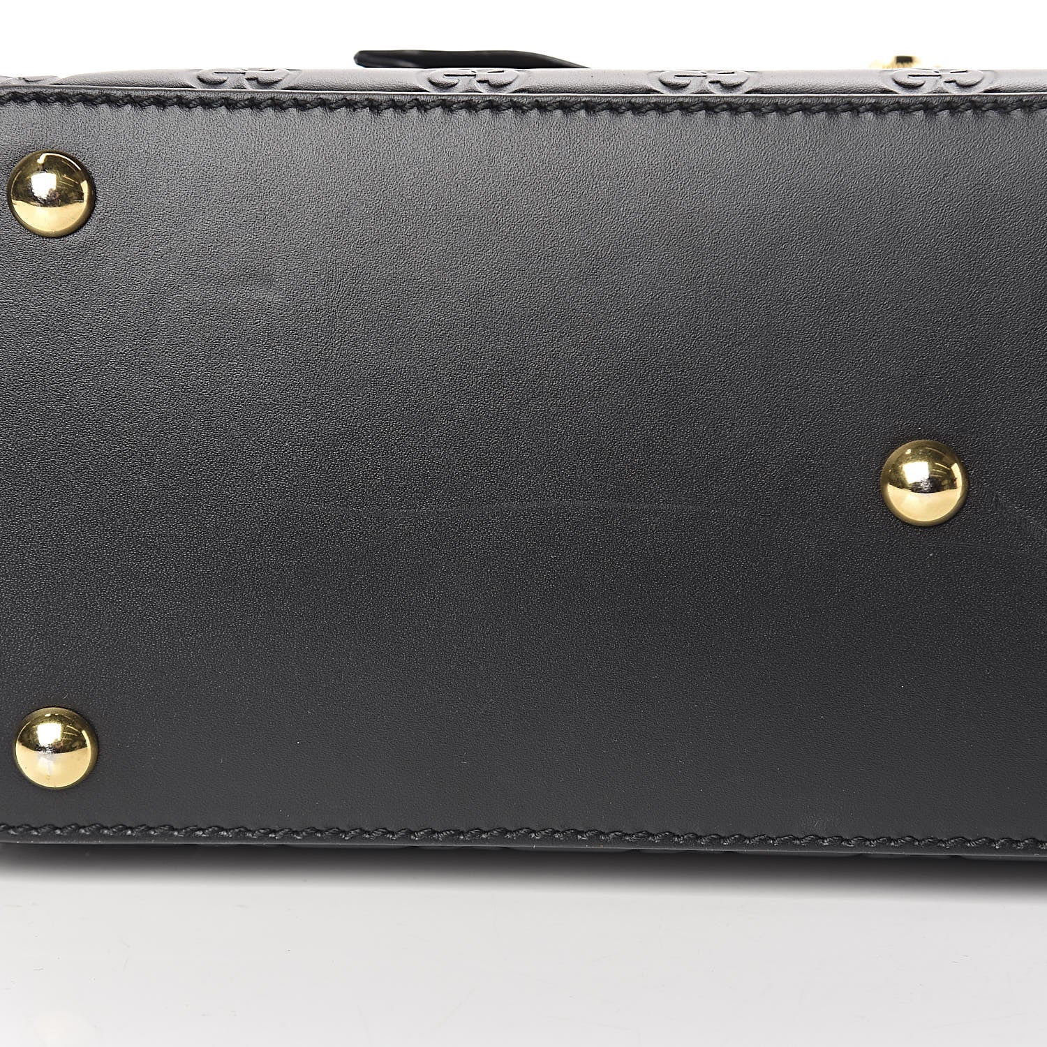 Gucci Guccissima Signature Small Padlock Top Handle Bag Black 12 of 14