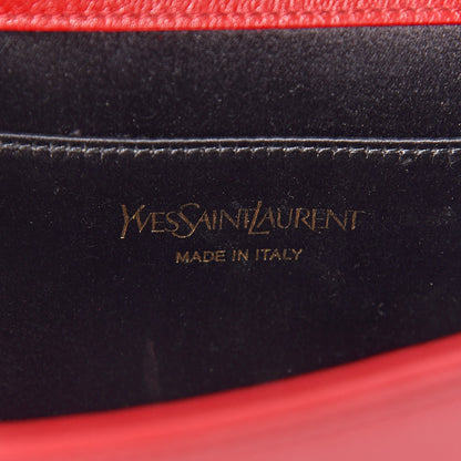 Saint Laurent Calfskin Monogram Large Belle De Jour Clutch Red 6 of 13