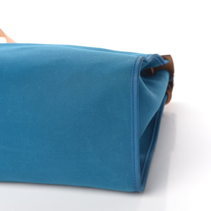 Hermes Toile Vache Hunter Herbag Zip 39 MM Bleu Izmir Natural 11 of 24