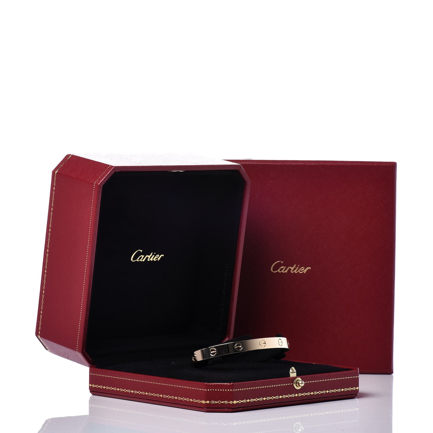 18K Yellow Gold LOVE Cuff Bracelet 18
